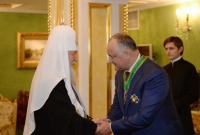 Додон: Молдова надеется на визит патриарха Кирилла в 2019 году